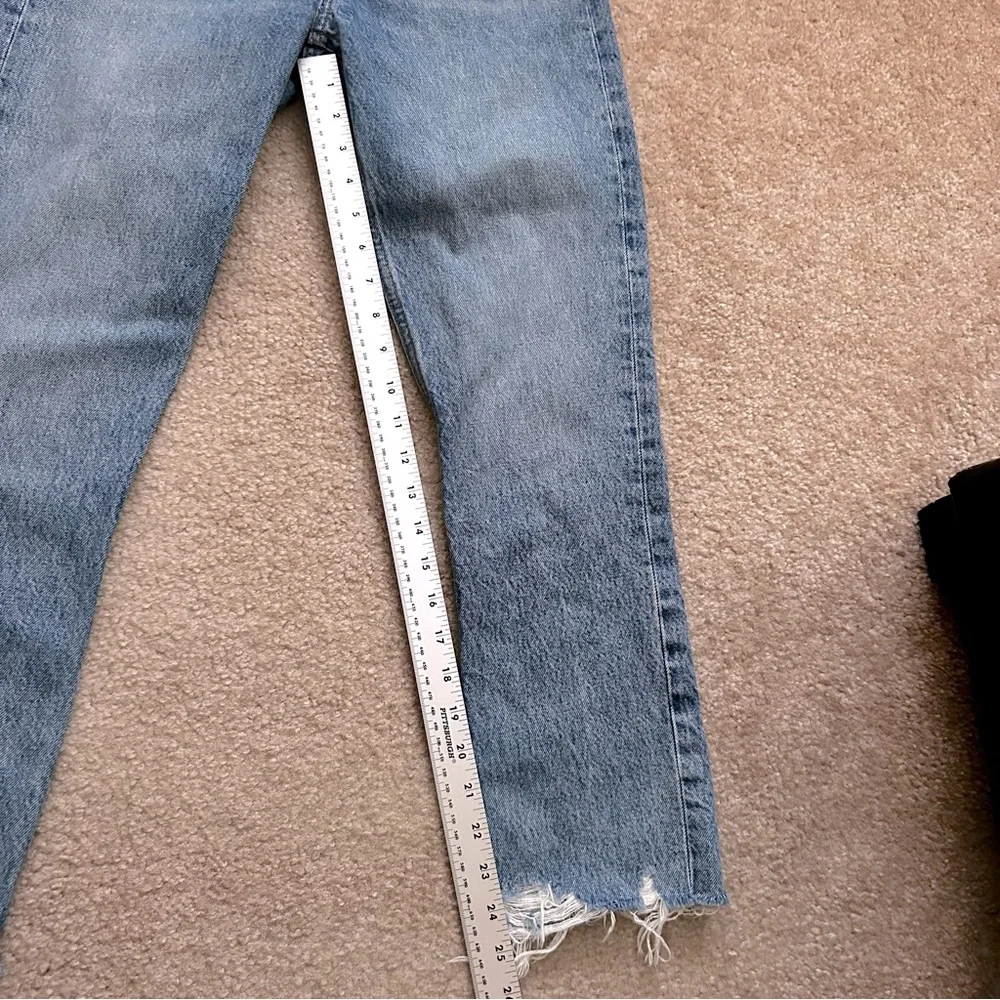 Agolde High Rise Straight Leg Distressed Jeans - Picture 8 of 11